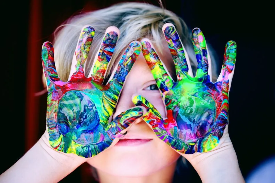 Close-up of a child's hands on a tablet during a times tables round